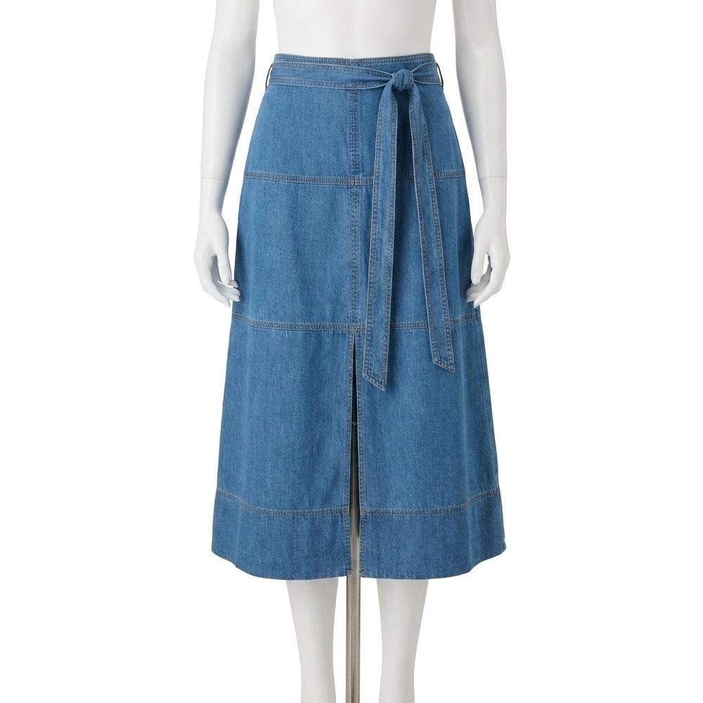 NEW TANYA TAYLOR hudley skirt in medium indigo
